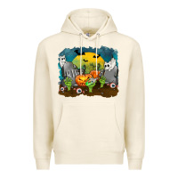 Tofu Cemetery with Ghost Cats Premium Hoodie - texasbilliewilder