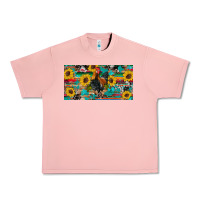 Salmon western coop animals rooster sunflowers cowhide wooden serape glitter Urban Heavy Tee - Artiststas