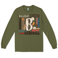 Army Green baseball Long Sleeve Tee - MaliasSmallBusiness