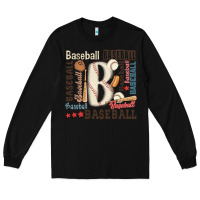 Black baseball Long Sleeve Tee - MaliasSmallBusiness
