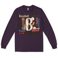 Plum baseball Long Sleeve Tee - MaliasSmallBusiness