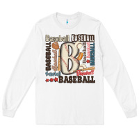 White baseball Long Sleeve Tee - MaliasSmallBusiness