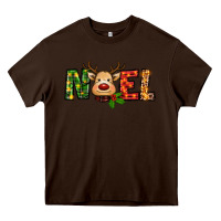 Chocolate Brown reindeer noel christmas Heavy Core Tee - RanaPortraitStore