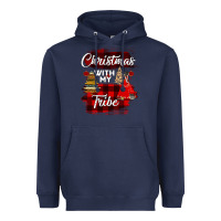 Navy Christmas With My Tribe Heavyweight Hoodie - Bettercallsaul