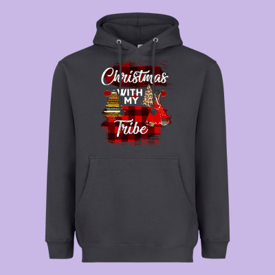 Christmas With My Tribe Heavyweight Hoodie Designed By Bettercallsaul