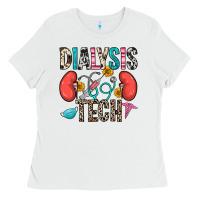 White dialysis tech Ladies Tee - Zillion Design Studio