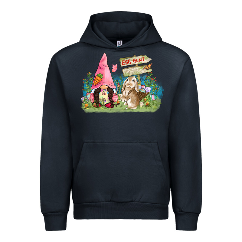Easter Gnome And Rabbit Egg Hunt  Easter Day Urban Hoodie by CowGirlArtShop | Teevron