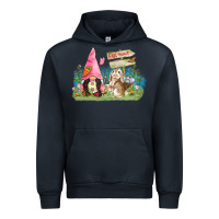 Navy Easter gnome and rabbit egg hunt  Easter Day Urban Hoodie - CowGirlArtShop
