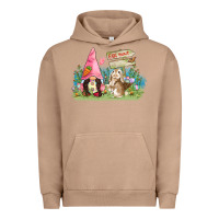 Pigment Burro Easter gnome and rabbit egg hunt  Easter Day Urban Hoodie - CowGirlArtShop