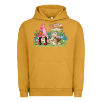Pigment Peanut Butter Easter gnome and rabbit egg hunt  Easter Day Urban Hoodie - CowGirlArtShop