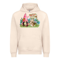 Sandshell Easter gnome and rabbit egg hunt  Easter Day Urban Hoodie - CowGirlArtShop