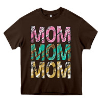 Chocolate Brown mom mom mom mothers day Heavy Core Tee - texasbilliewilder
