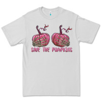 Dove Grey Save The Pumpkins Premium Tee - texasbilliewilder