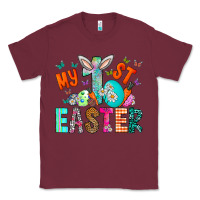 Burgundy My 1st Easter Classic Tee - CowhideDigitalArt