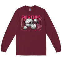 Burgundy volleyball mom Long Sleeve Tee - MaliasSmallBusiness