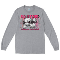 Heather Grey volleyball mom Long Sleeve Tee - MaliasSmallBusiness