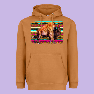 Aztec Buffalo Heavyweight Hoodie Designed By Bettercallsaul