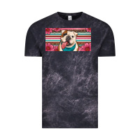 Cloud Black english bulldog floral license plate Vintage Tee - Artiststas
