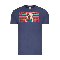 Vintage Denim english bulldog floral license plate Vintage Tee - Artiststas