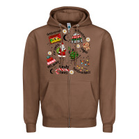 Chestnut Merry Christmas Zipper Hoodie - MaliasSmallBusiness