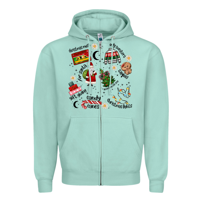 Merry Christmas Zipper Hoodie by MaliasSmallBusiness | Teevron