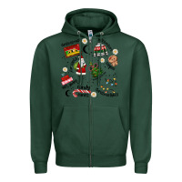 Sports Green Merry Christmas Zipper Hoodie - MaliasSmallBusiness