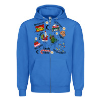 True Royal Merry Christmas Zipper Hoodie - MaliasSmallBusiness