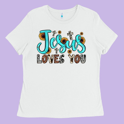 Jesus Loves You Ladies Tee Designed By Jahusdesignshop