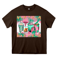 Chocolate Brown nurse coffee cups Heavy Core Tee - Zillion Design Studio
