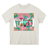Cream nurse coffee cups Heavy Core Tee - Zillion Design Studio