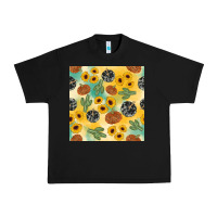 Black leopard pumpkin cactus sunflower seamless Urban Heavy Tee - AdoDesignShop