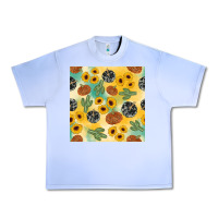 Grape Ice leopard pumpkin cactus sunflower seamless Urban Heavy Tee - AdoDesignShop