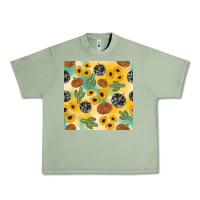 Oil Green leopard pumpkin cactus sunflower seamless Urban Heavy Tee - AdoDesignShop