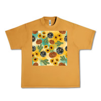 Peanut Butter leopard pumpkin cactus sunflower seamless Urban Heavy Tee - AdoDesignShop