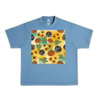 Pebble Blue leopard pumpkin cactus sunflower seamless Urban Heavy Tee - AdoDesignShop