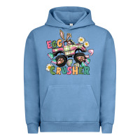 Pigment Pebble Blue Egg crusher monster truck Urban Hoodie - CowGirlArtShop
