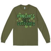 Army Green pinches get stitches Long Sleeve Tee - MaliasSmallBusiness