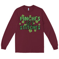 Burgundy pinches get stitches Long Sleeve Tee - MaliasSmallBusiness