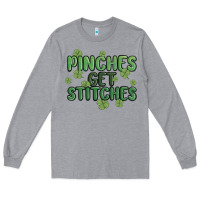 Heather Grey pinches get stitches Long Sleeve Tee - MaliasSmallBusiness