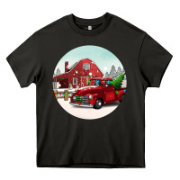 Asphalt Christmas farm Christmas Heavy Core Tee - BarkalooDesign