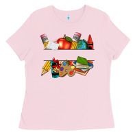 Bubblegum Pink teacher name frame custom Ladies Tee - texasbilliewilder