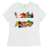 White teacher name frame custom Ladies Tee - texasbilliewilder