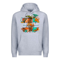 Heather Grey cna pumpkin nurse Premium Hoodie - NancyCooperArtShop
