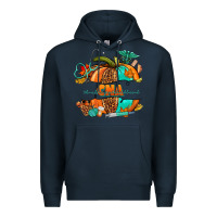 Navy cna pumpkin nurse Premium Hoodie - NancyCooperArtShop