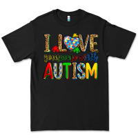 Black i love someone with autism Premium Tee - Zillion Design Studio