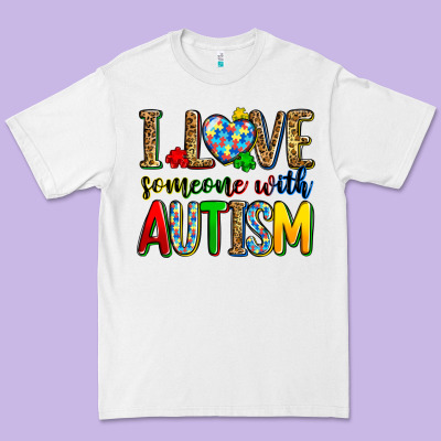 I Love Someone With Autism Premium Tee Designed By Zillion Design Studio