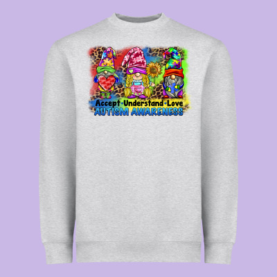 Accept Understand Love Autism Awareness Western Background Heavyweight Sweatshirt Designed By Barkaloodesign