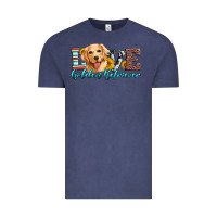 Vintage Denim love golden retriever Vintage Tee - Artiststas