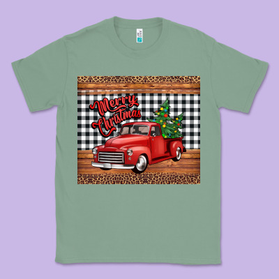 Merry Christmas Truck Classic Tee Designed By Jasminsmagicworld