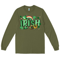 Army Green irish Long Sleeve Tee - MaliasSmallBusiness